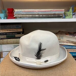 Bailey Of Hollywood Cream Fedora with Ribbon